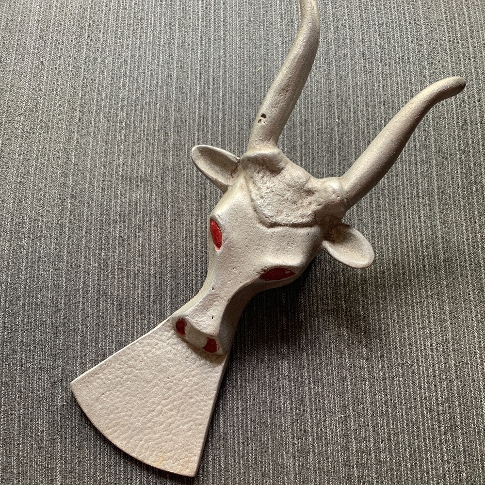 Mid Century Aluminum Steer Head Boot Jack